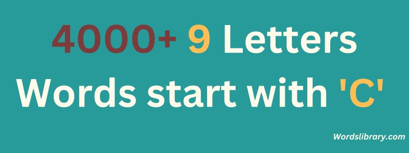 9 Letter Words that Start with C and End in ES 1