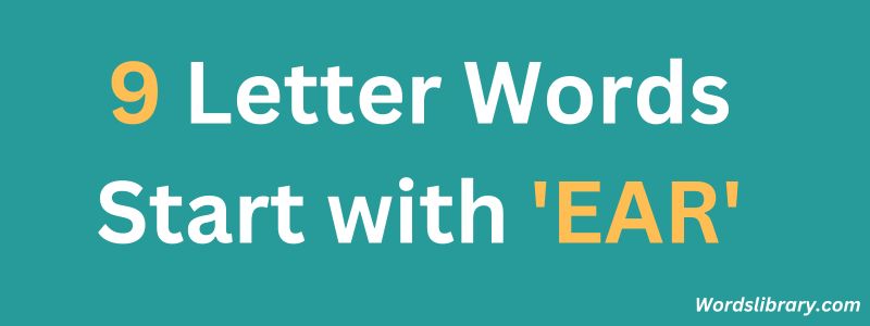 6 letter words that start with a and end with ear