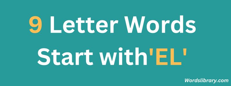 5 letter words that start with els