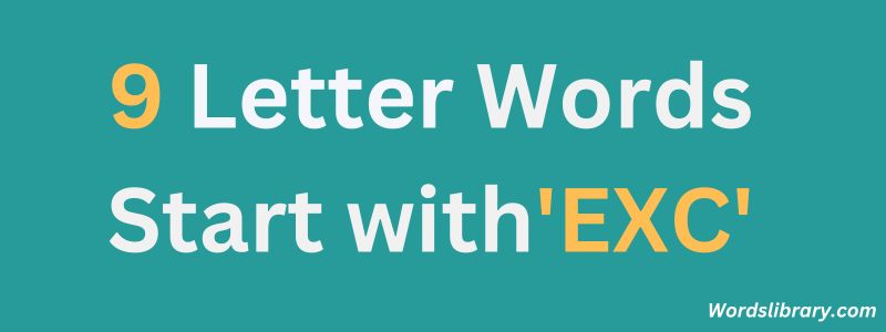 9 Letter Words Starting with EXC