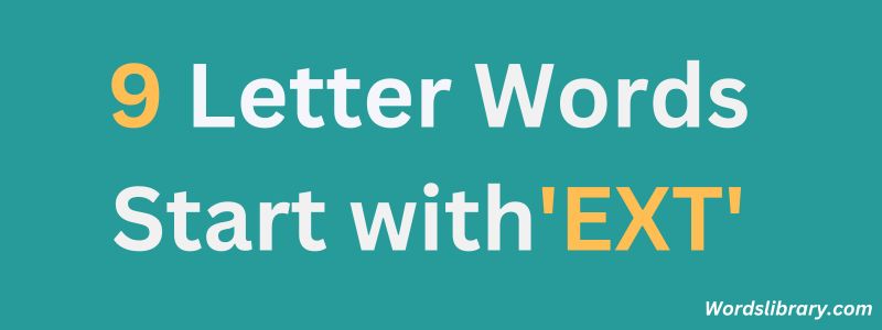 9 Letter Words Starting with EXT