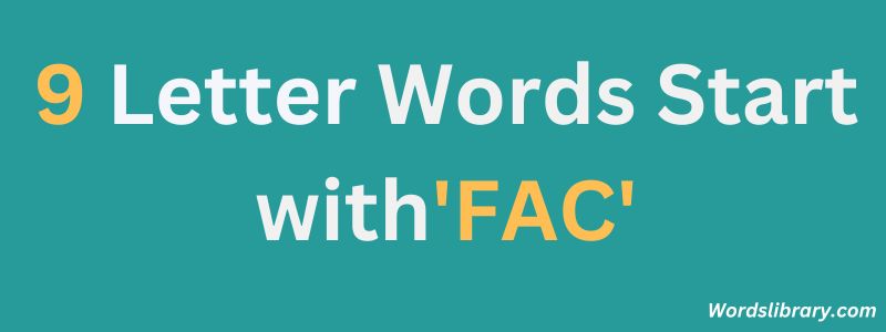 5 letter word beginning with fac