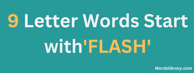 Nine Letter Words that Start with FLASH
