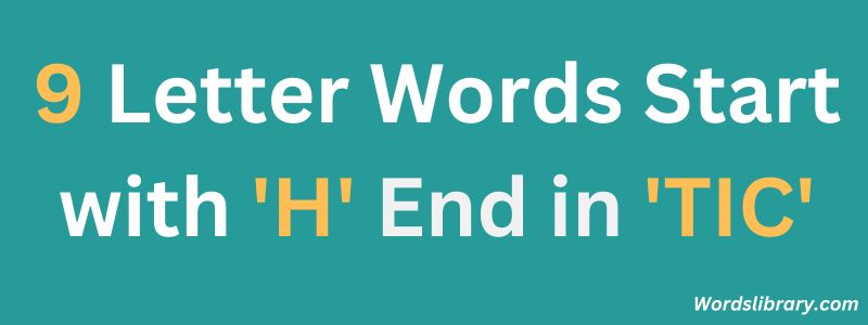 Nine Letter Words that Start with H and End with TIC