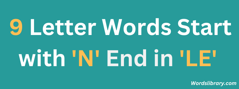 9 Letter Words Start with ‘N’ and End in ‘LE’