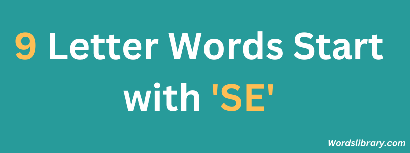 9 Letter Words Starting with ‘SE’