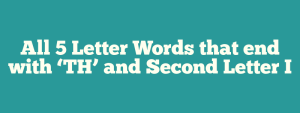 5 letter words that begin with s and end with th