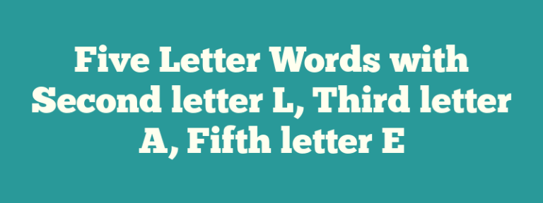 5 letter word with second letter l third letter i