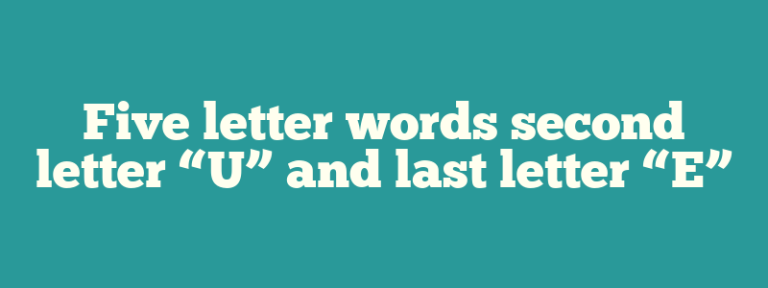 5 letter words with u as second letter ending in en