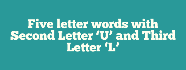 5 letter words with a l u in any position