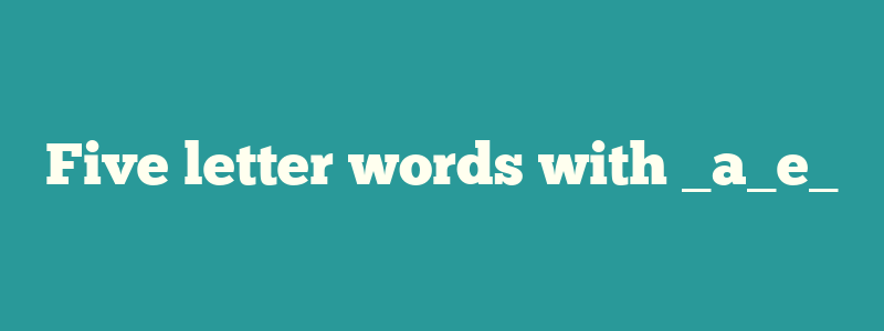 Five letter words with _a_e_