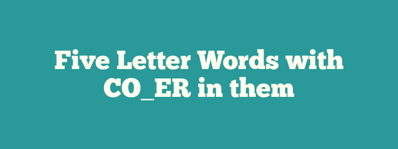 5 letter co words