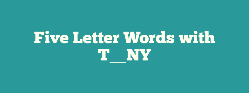 Five Letter Words with T__NY