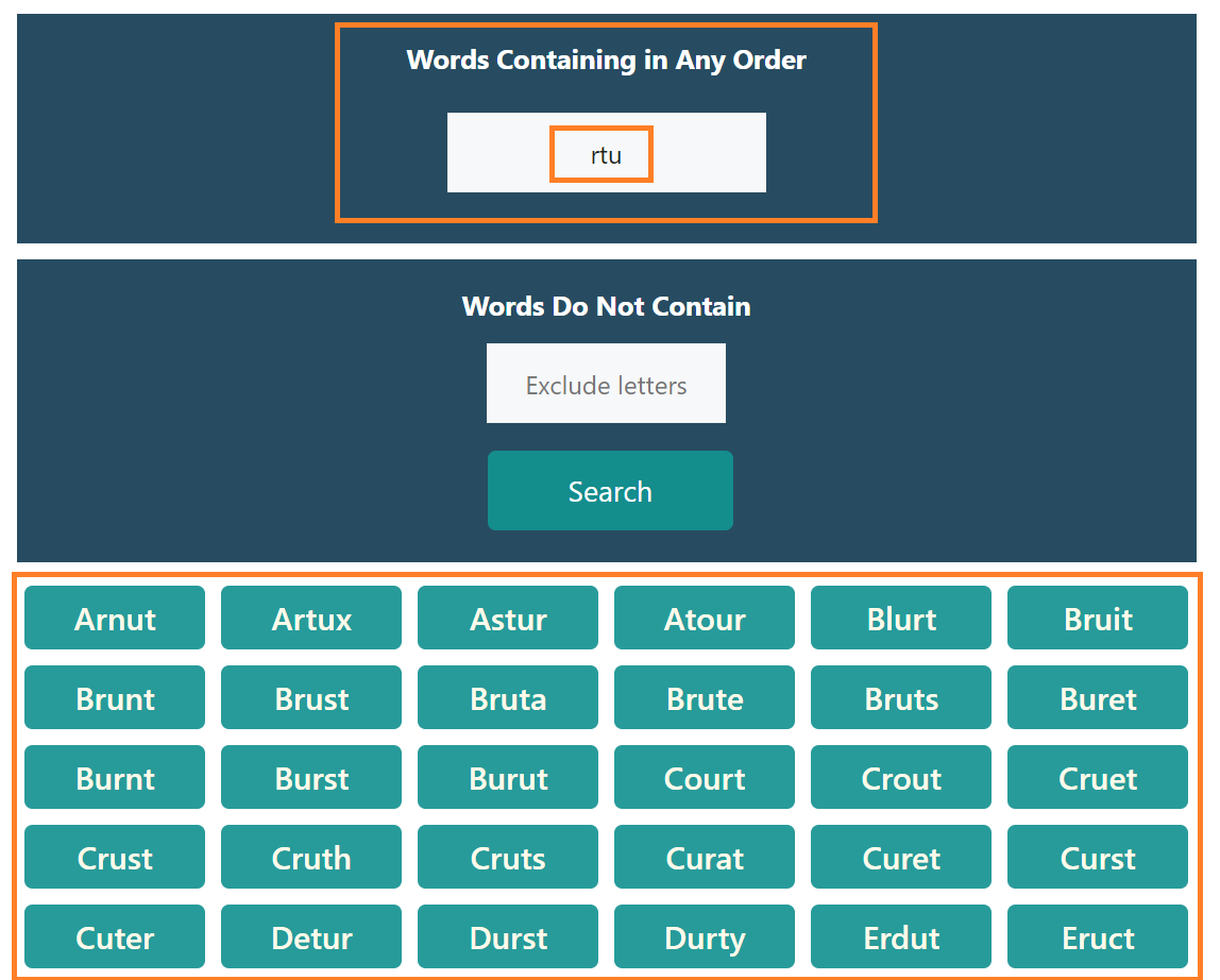 using fiver letter word finder second part